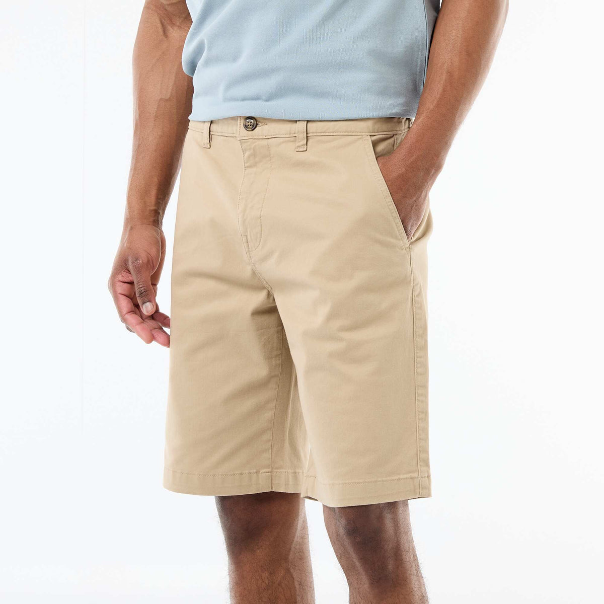 Bermuda chino uni en twill BEIGE