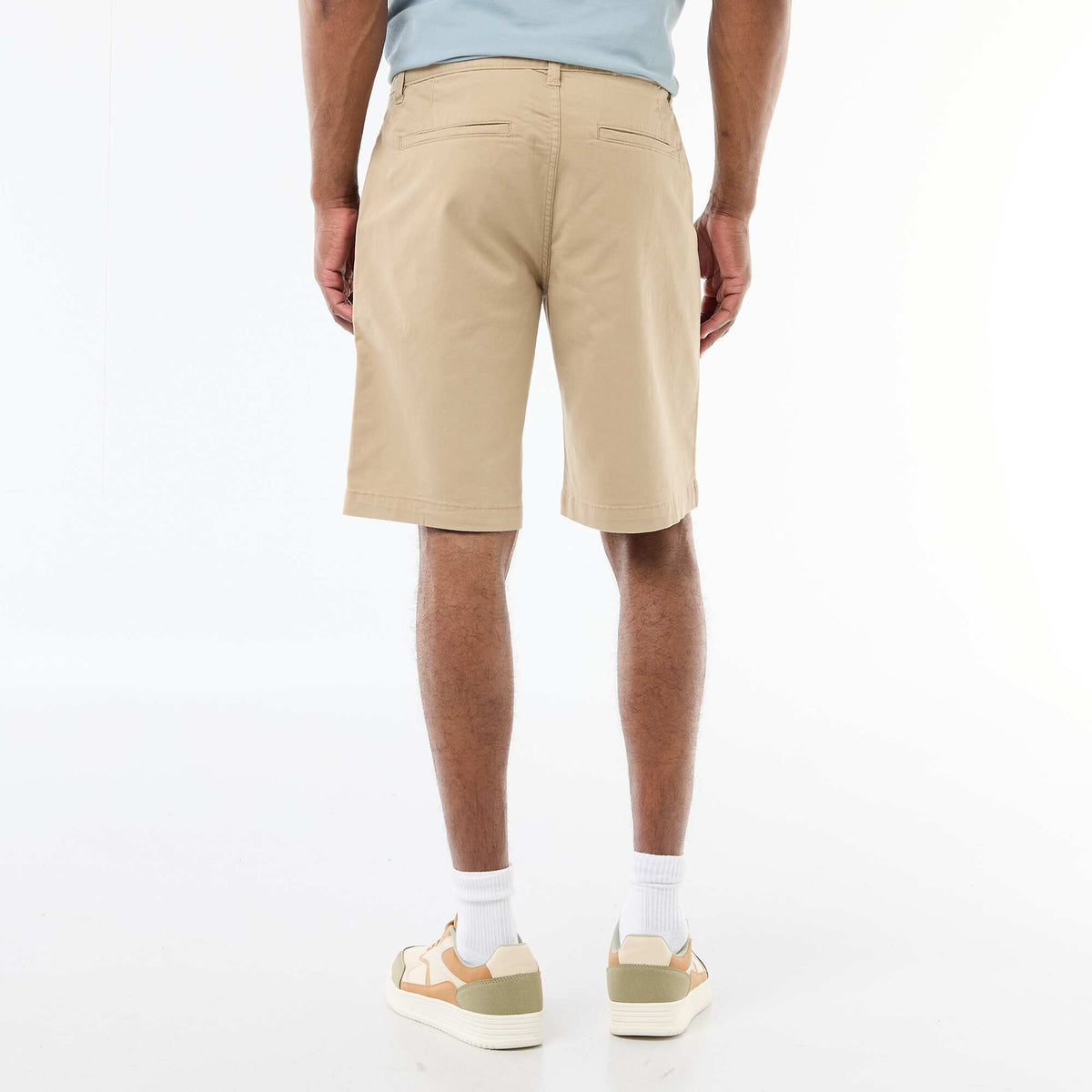 Bermuda chino uni en twill BEIGE