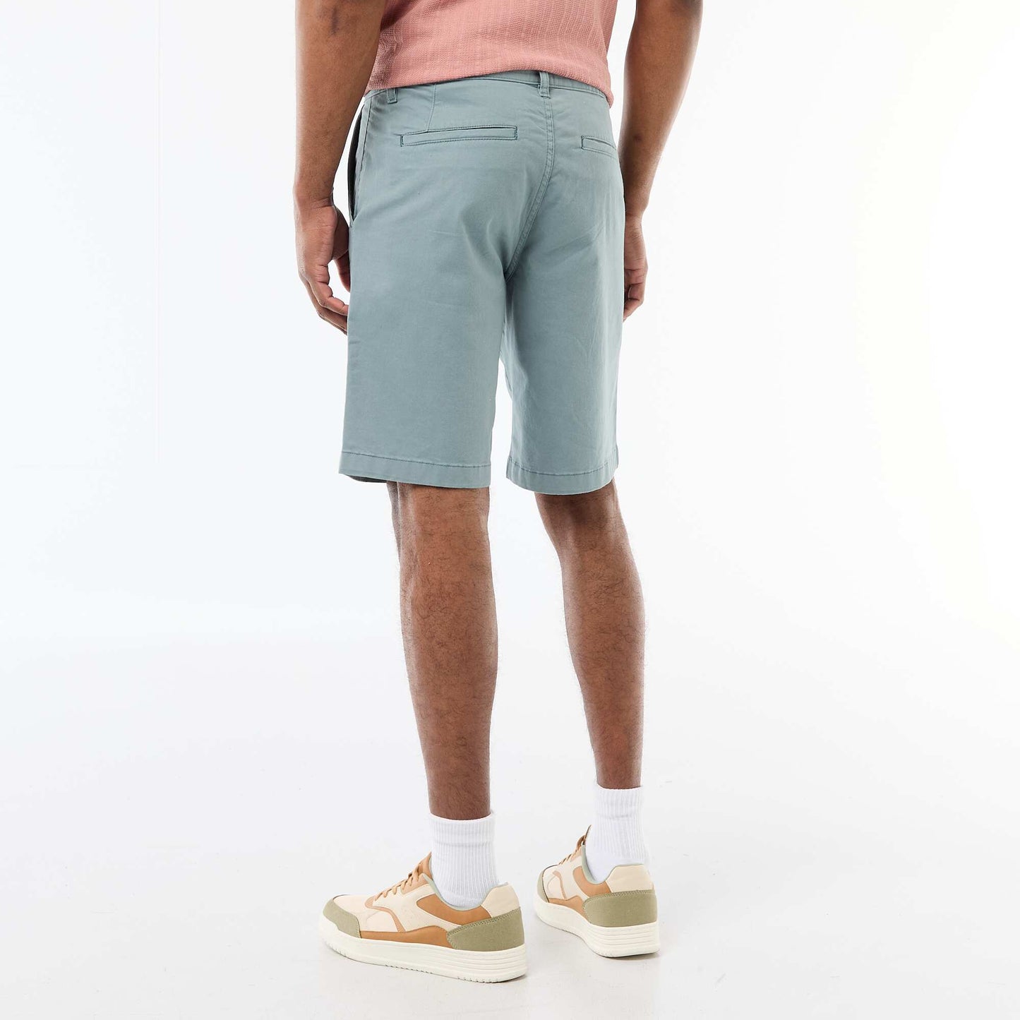 Bermuda chino uni en twill BLEU