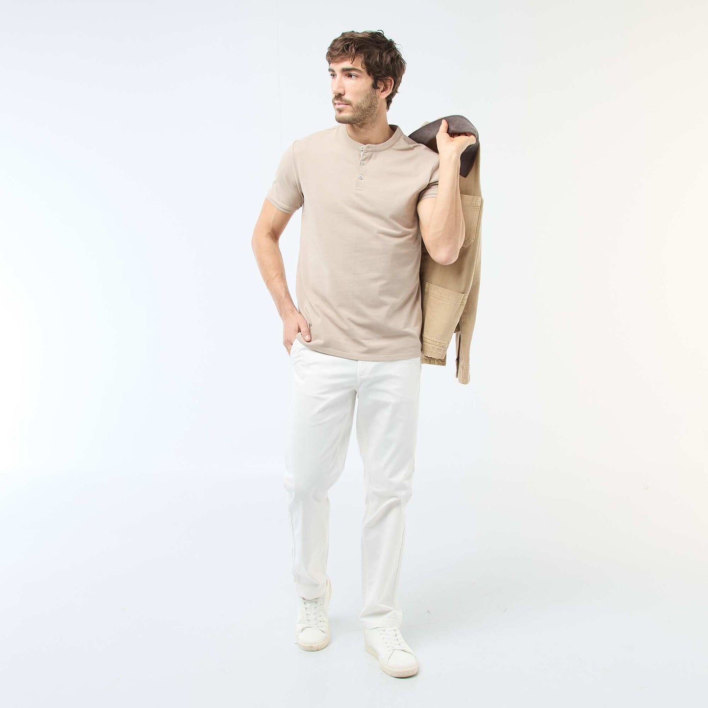 Polo col mao BEIGE