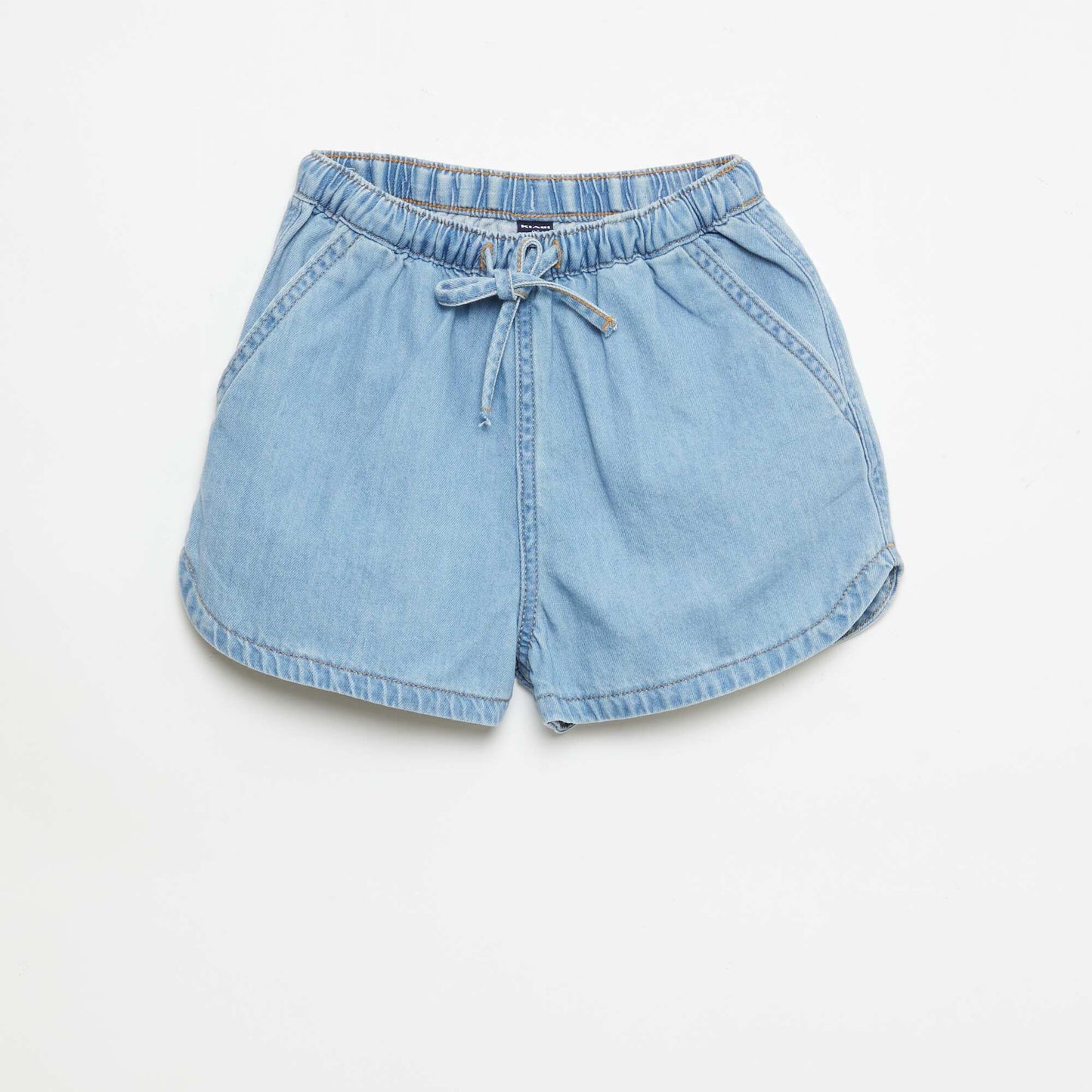 Short en  denim léger BLEU