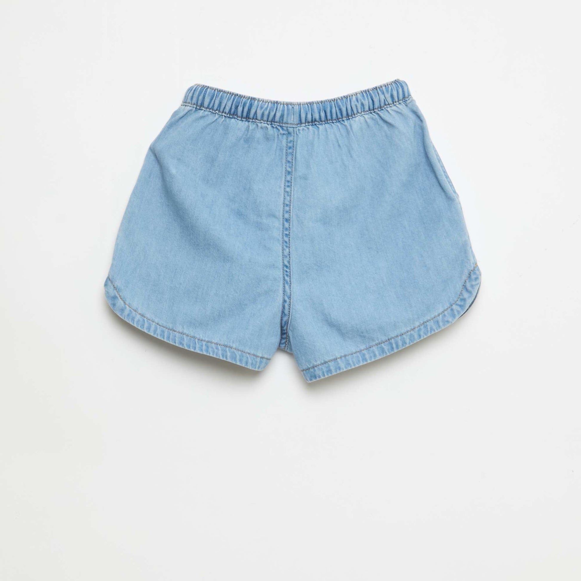 Short en  denim léger BLEU