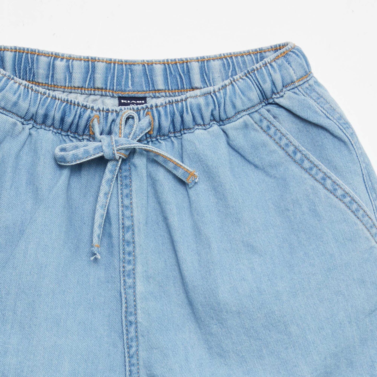 Short en  denim léger BLEU