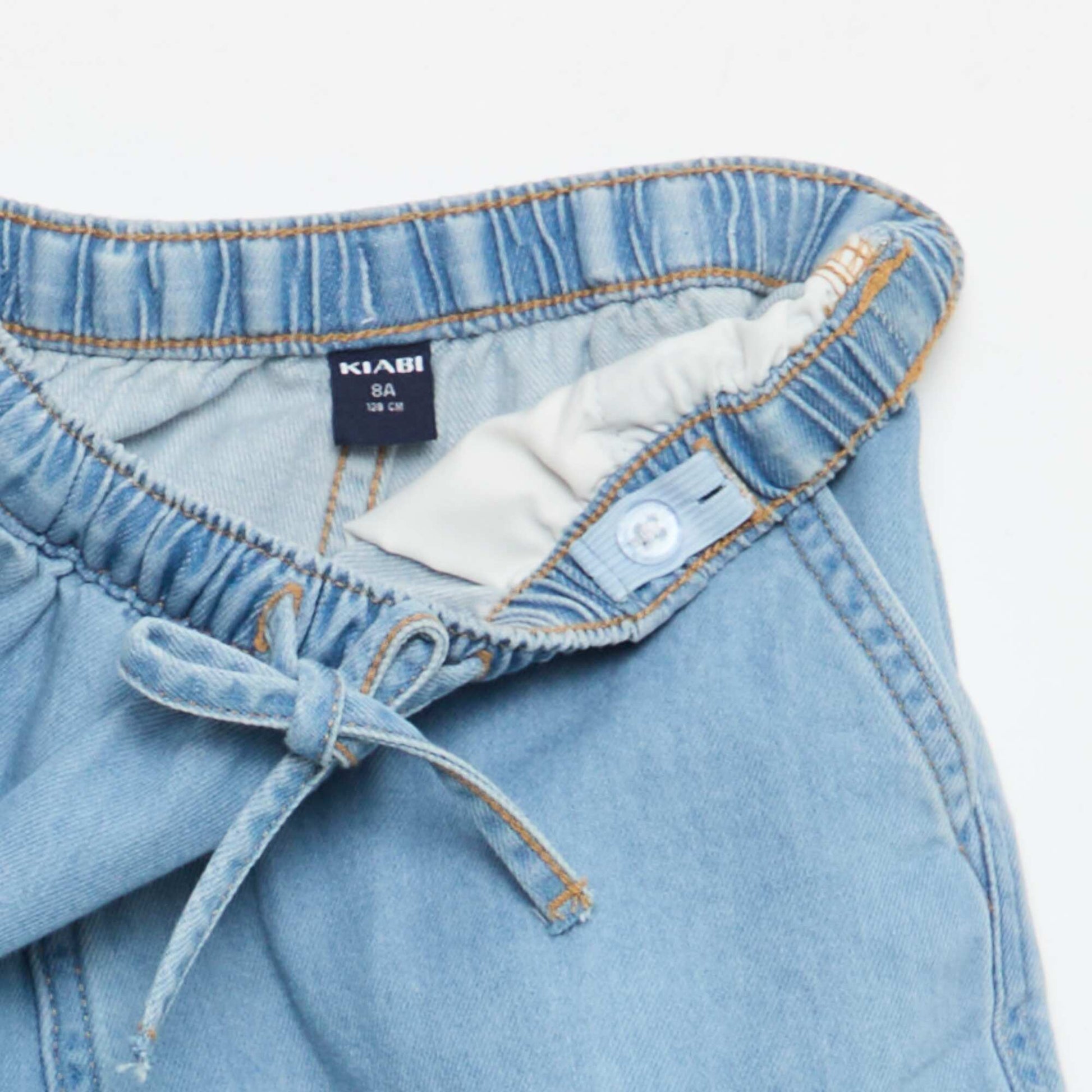 Short en  denim léger BLEU