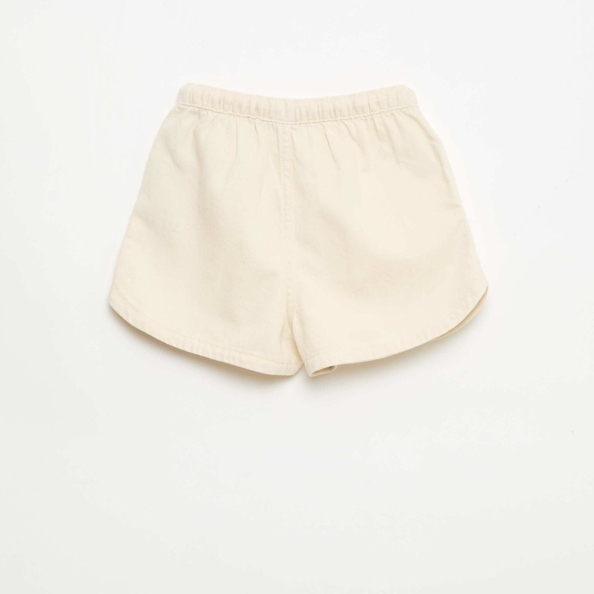 Short en  denim léger BLANC