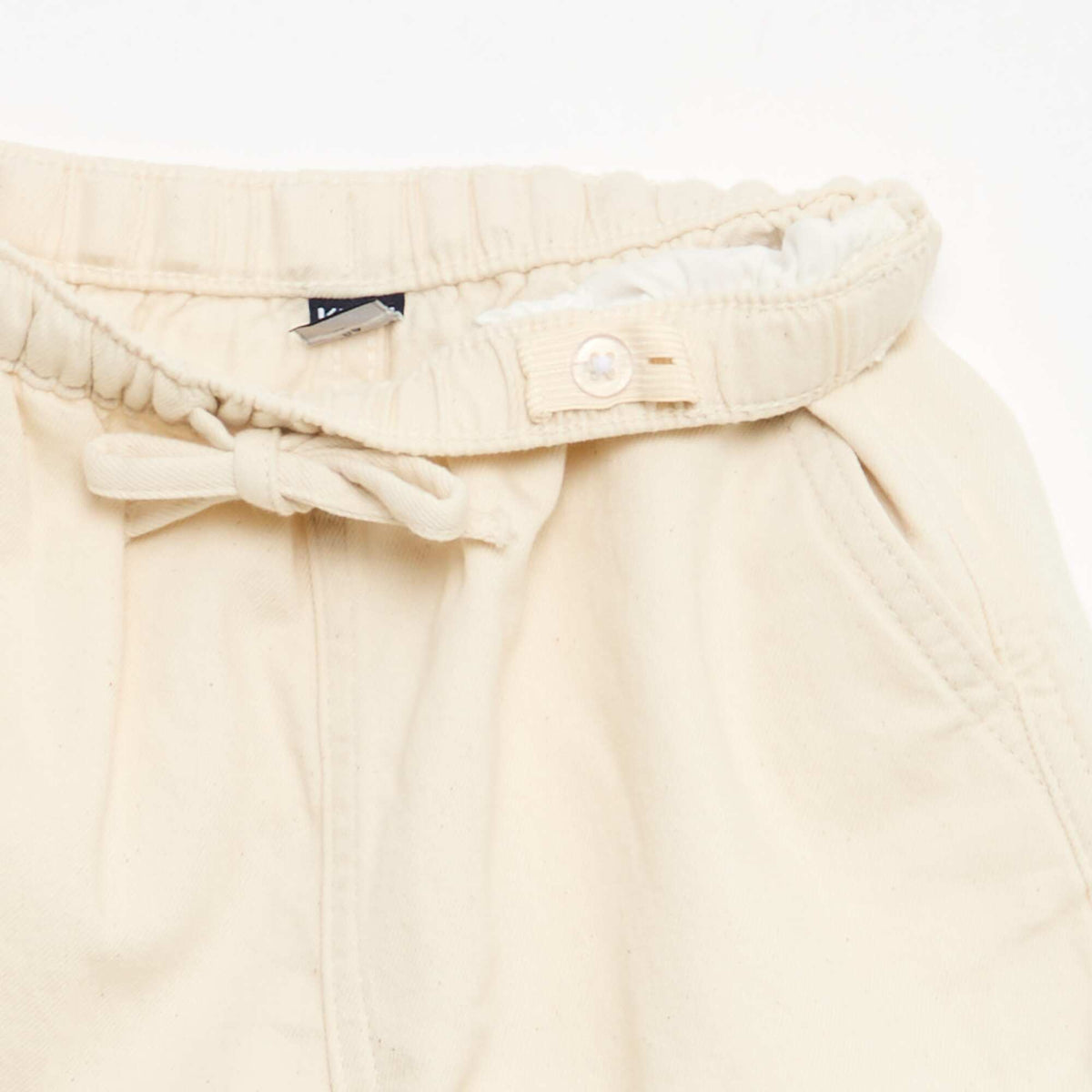 Short en  denim léger BLANC