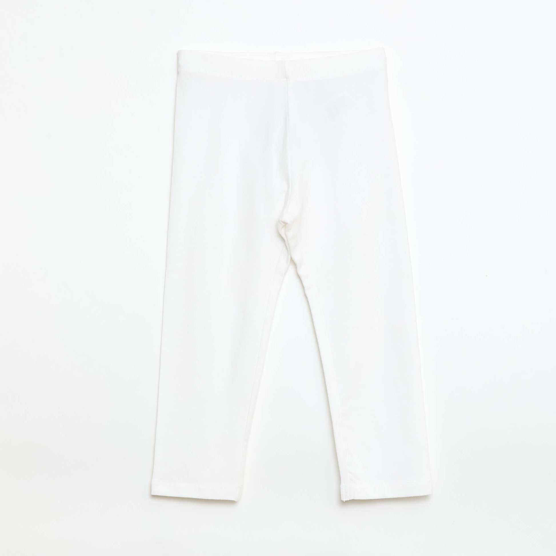 Legging court uni BLANC