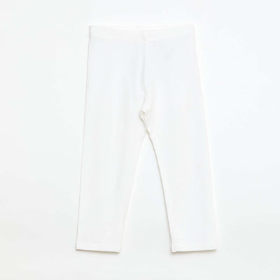Legging court uni BLANC