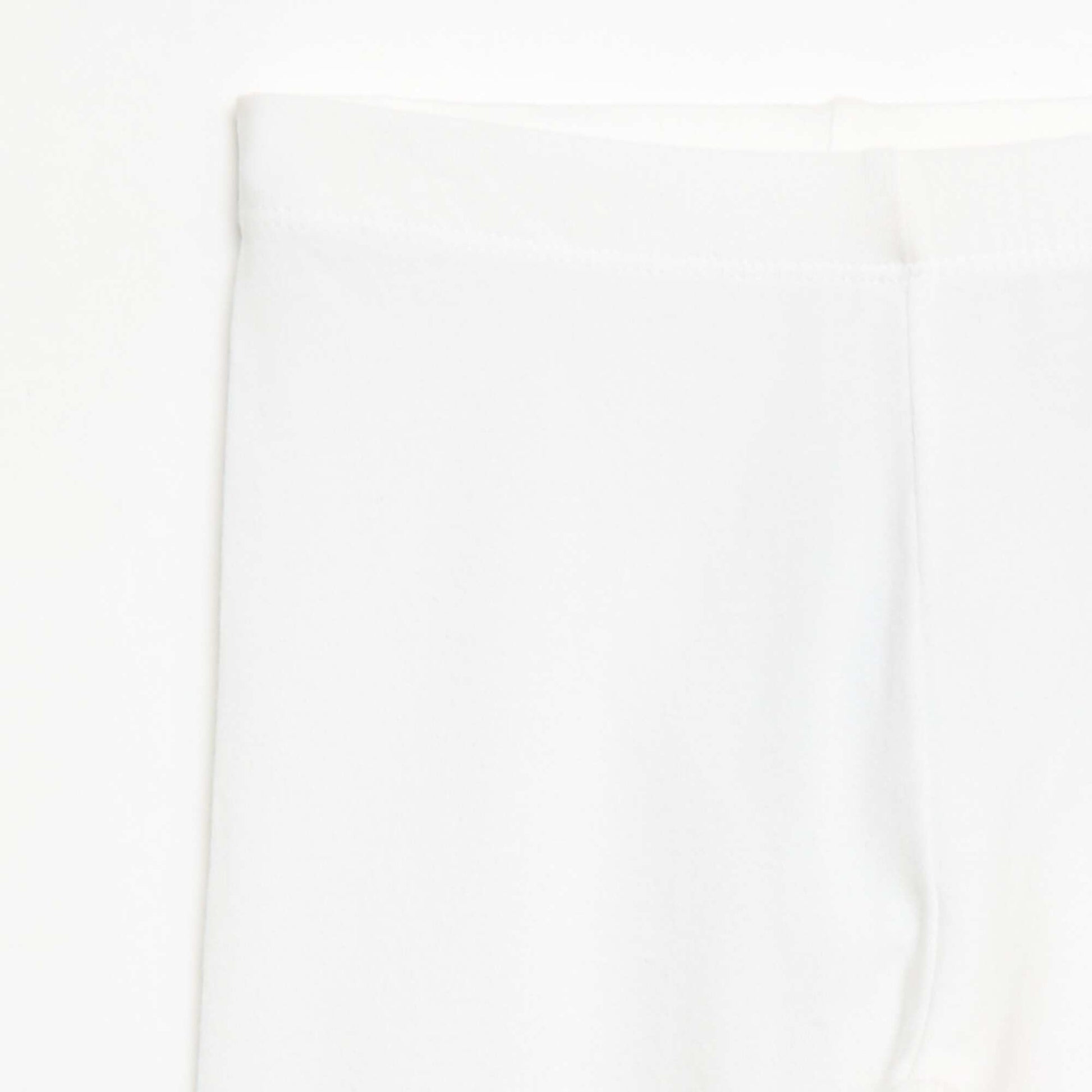 Legging court uni BLANC