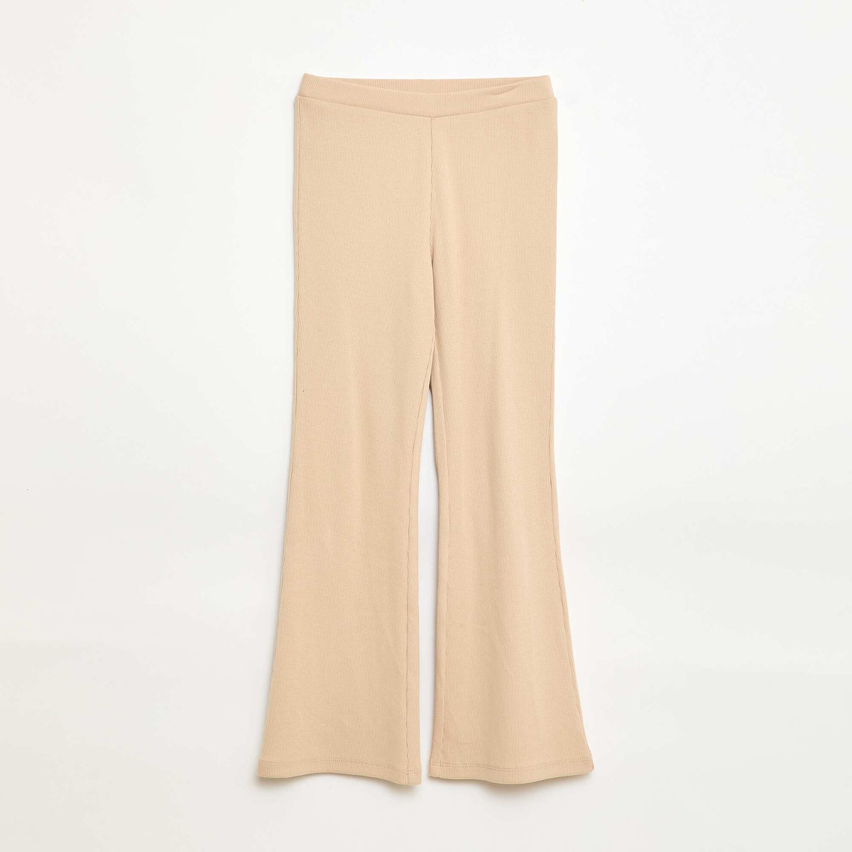 Legging flare côtelé BEIGE