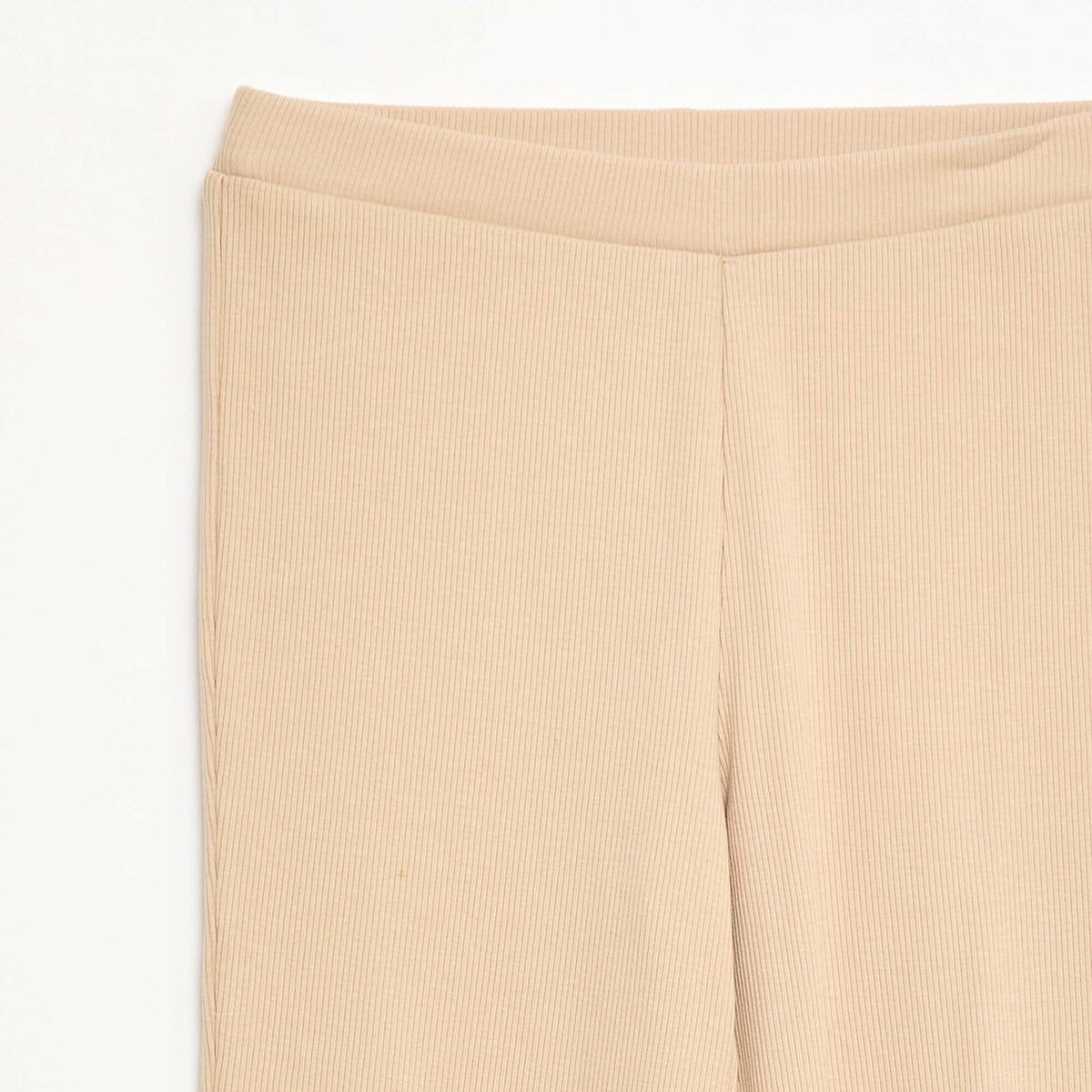 Legging flare côtelé BEIGE