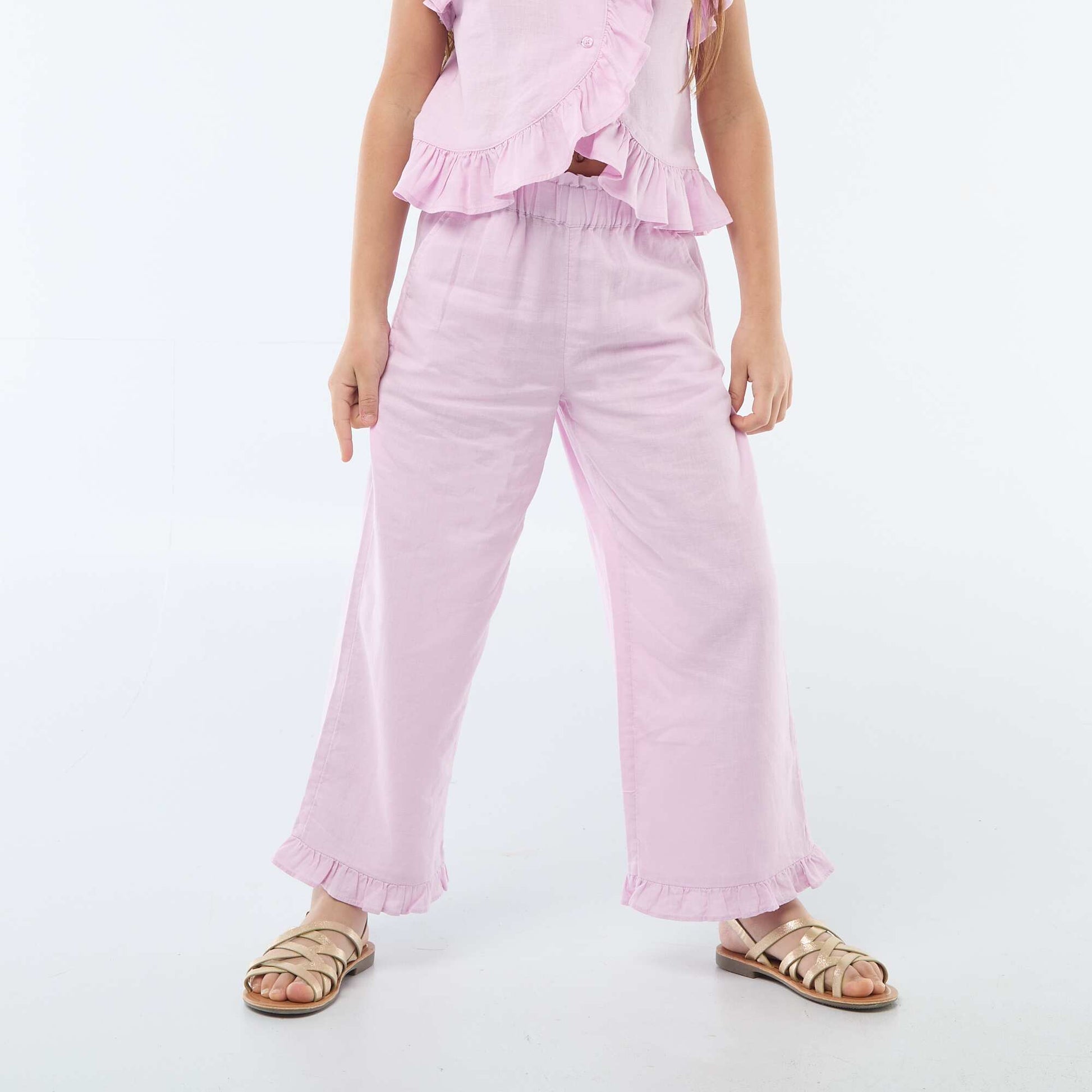 Pantalon en lin mélangé VIOLET