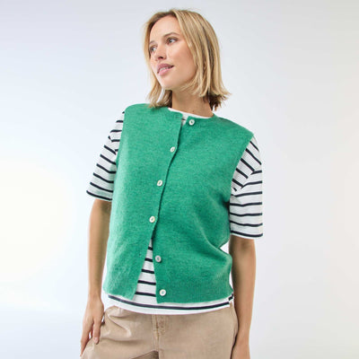 Gilet sans manches uni VERT