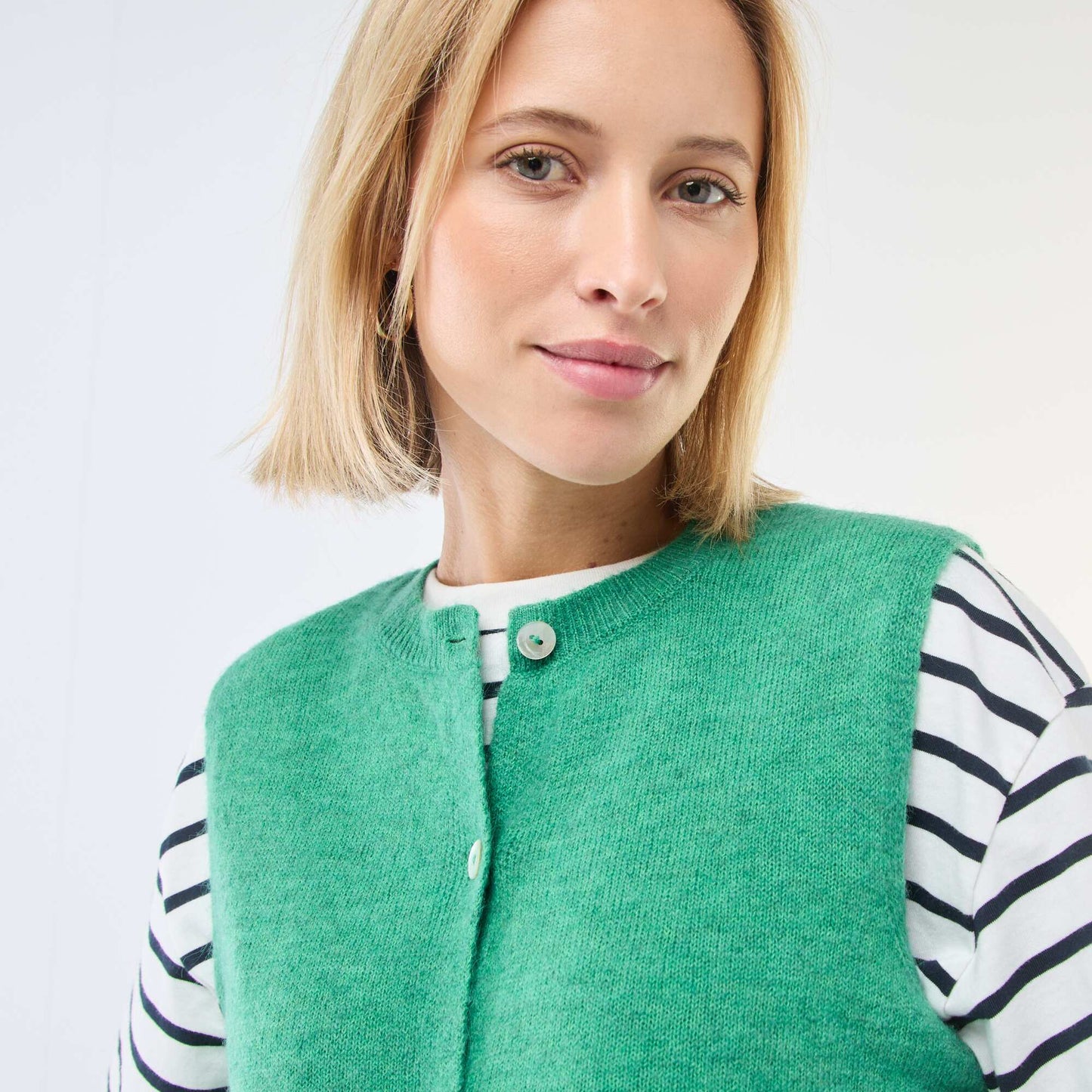 Gilet sans manches uni VERT
