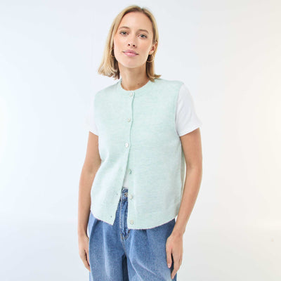 Gilet sans manches uni VERT