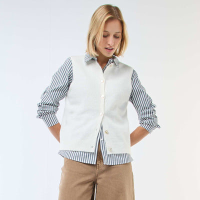 Gilet sans manches uni BEIGE