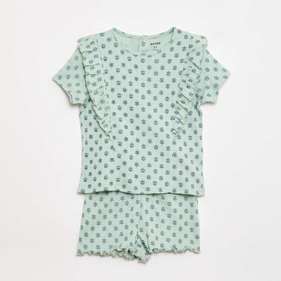 Pyjama short 2 pièces VERT