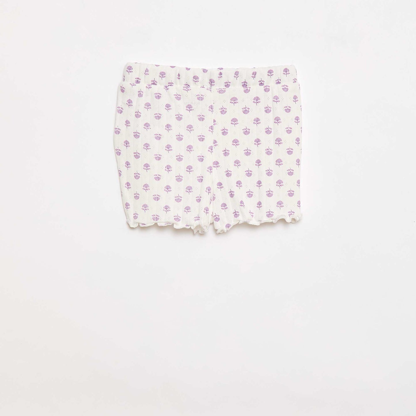 Pyjama short 2 pièces BLANC