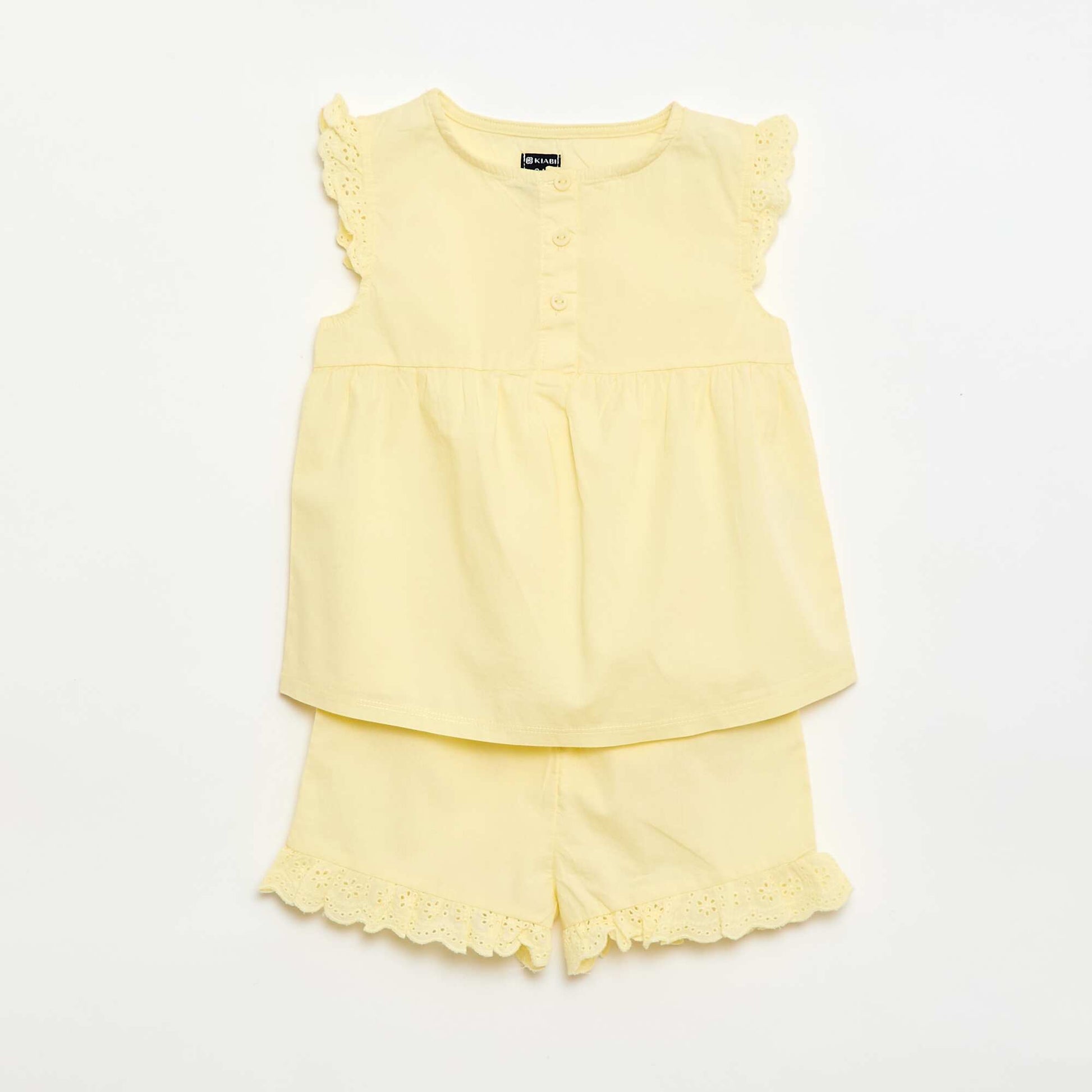 Pyjama court débardeur + short - 2 pièces JAUNE