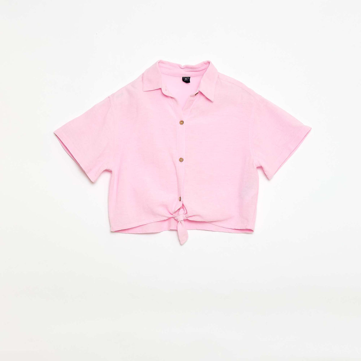 Chemise à manches courtes en lin mélangé ROSE