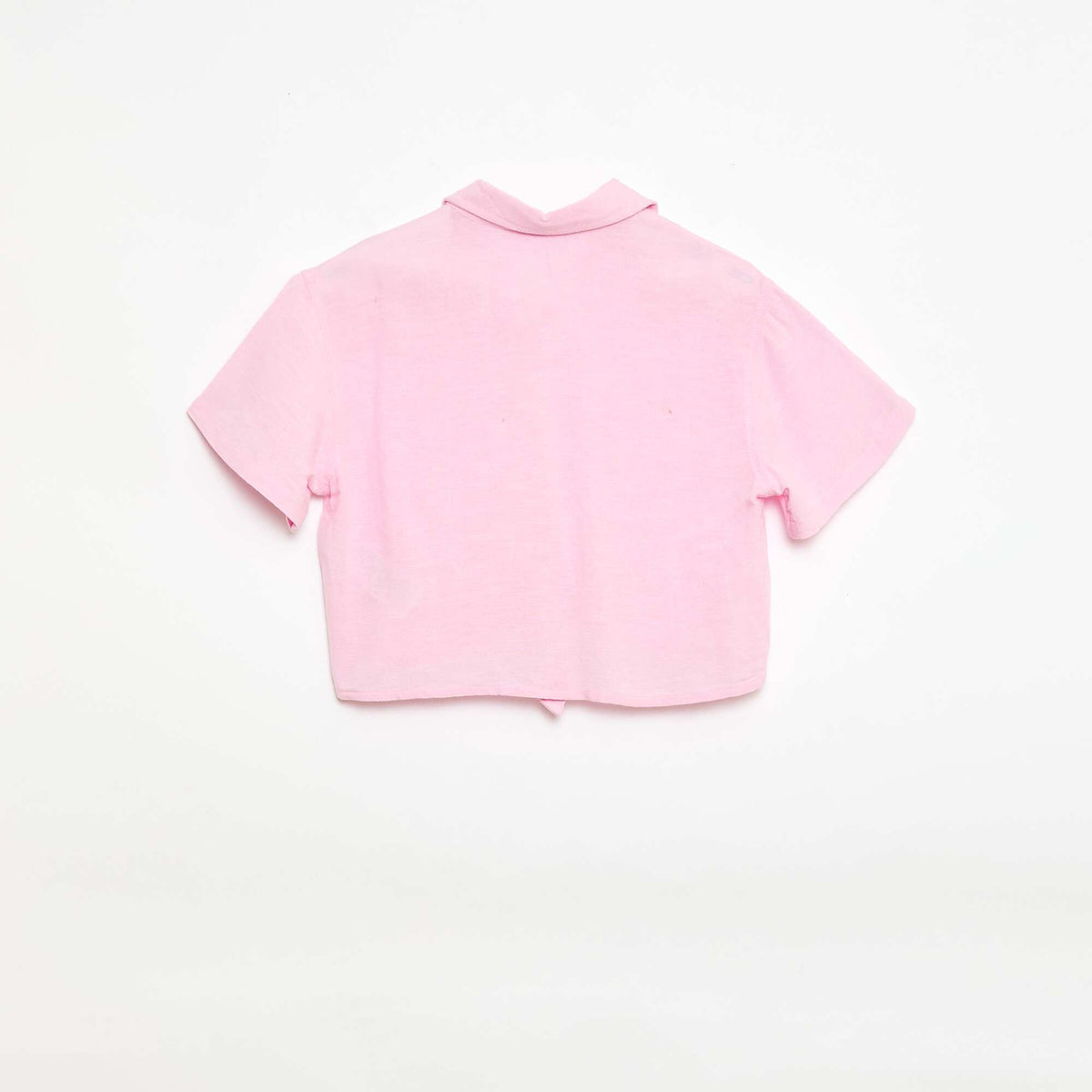 Chemise à manches courtes en lin mélangé ROSE
