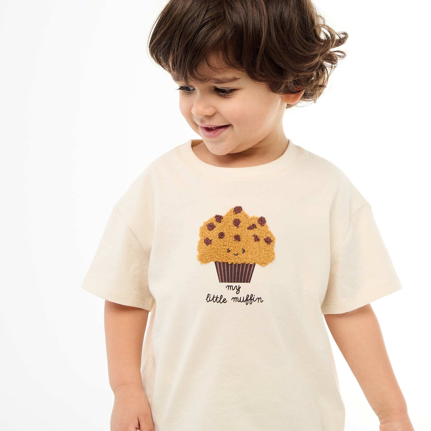 T-shirt en jersey manches courtes avec poche poitrine imprimé BLANC