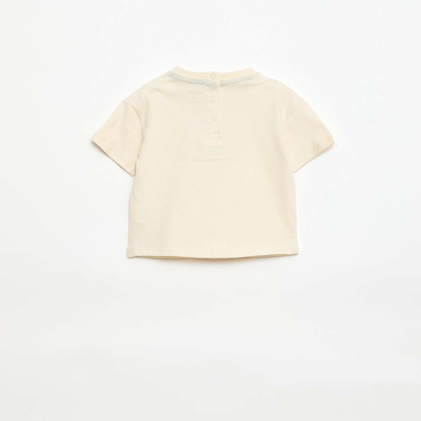 T-shirt en jersey manches courtes avec poche poitrine imprimé BLANC