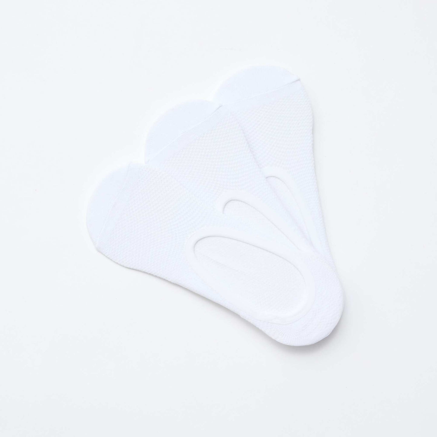 Lot de 3 ballerines protège-pieds Invisibles BLANC