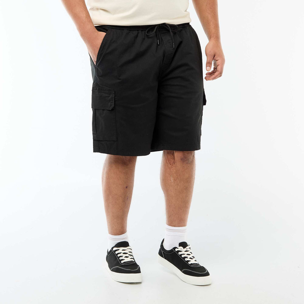 Bermuda en twill multipoches NOIR