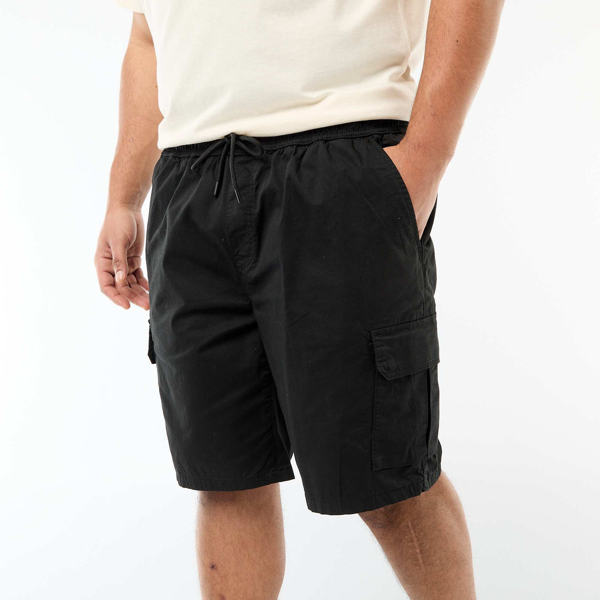 Bermuda en twill multipoches NOIR