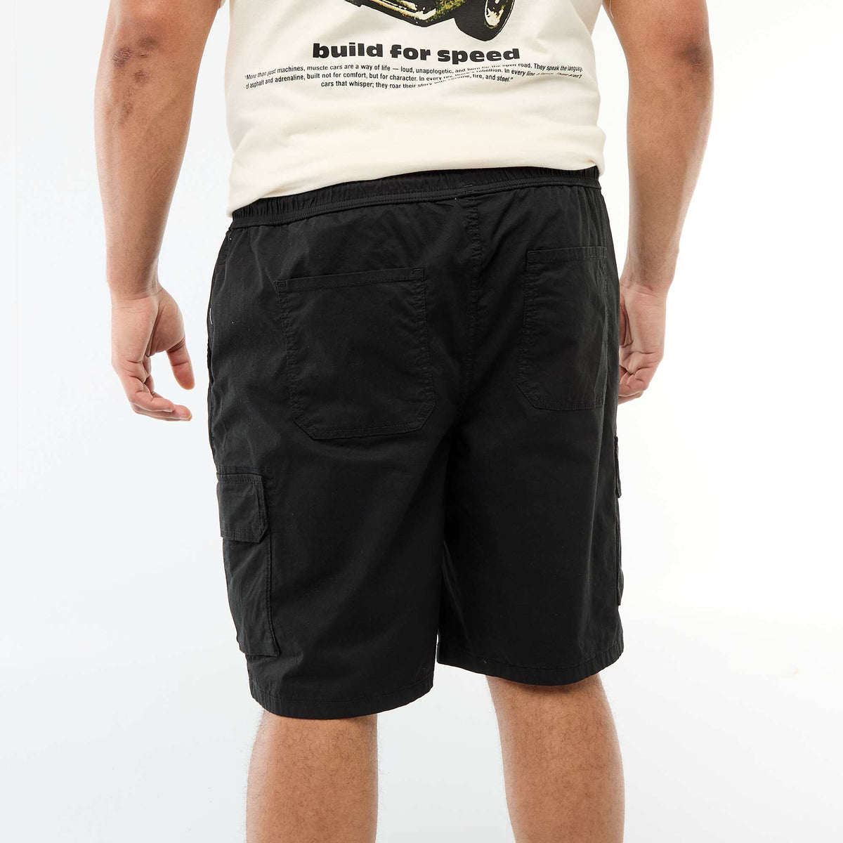 Bermuda en twill multipoches NOIR