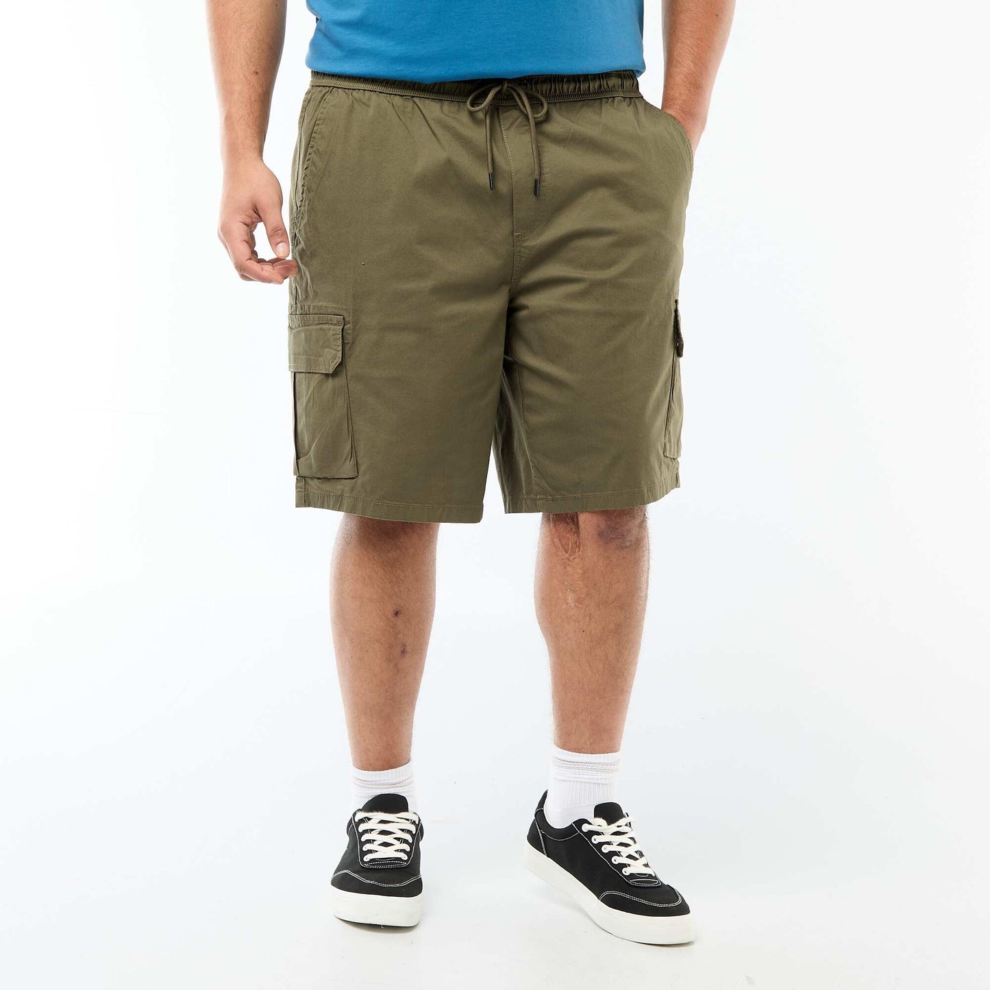 Bermuda en twill multipoches KAKI
