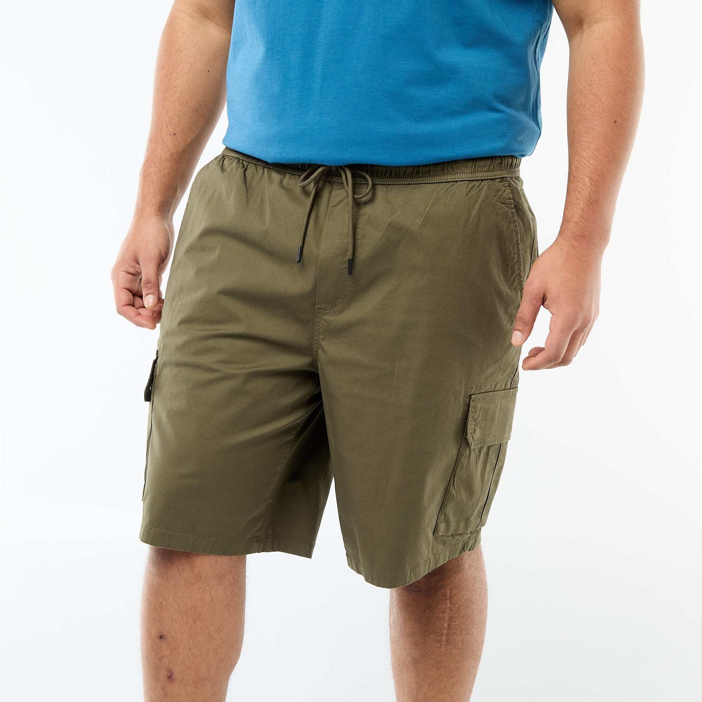 Bermuda en twill multipoches KAKI