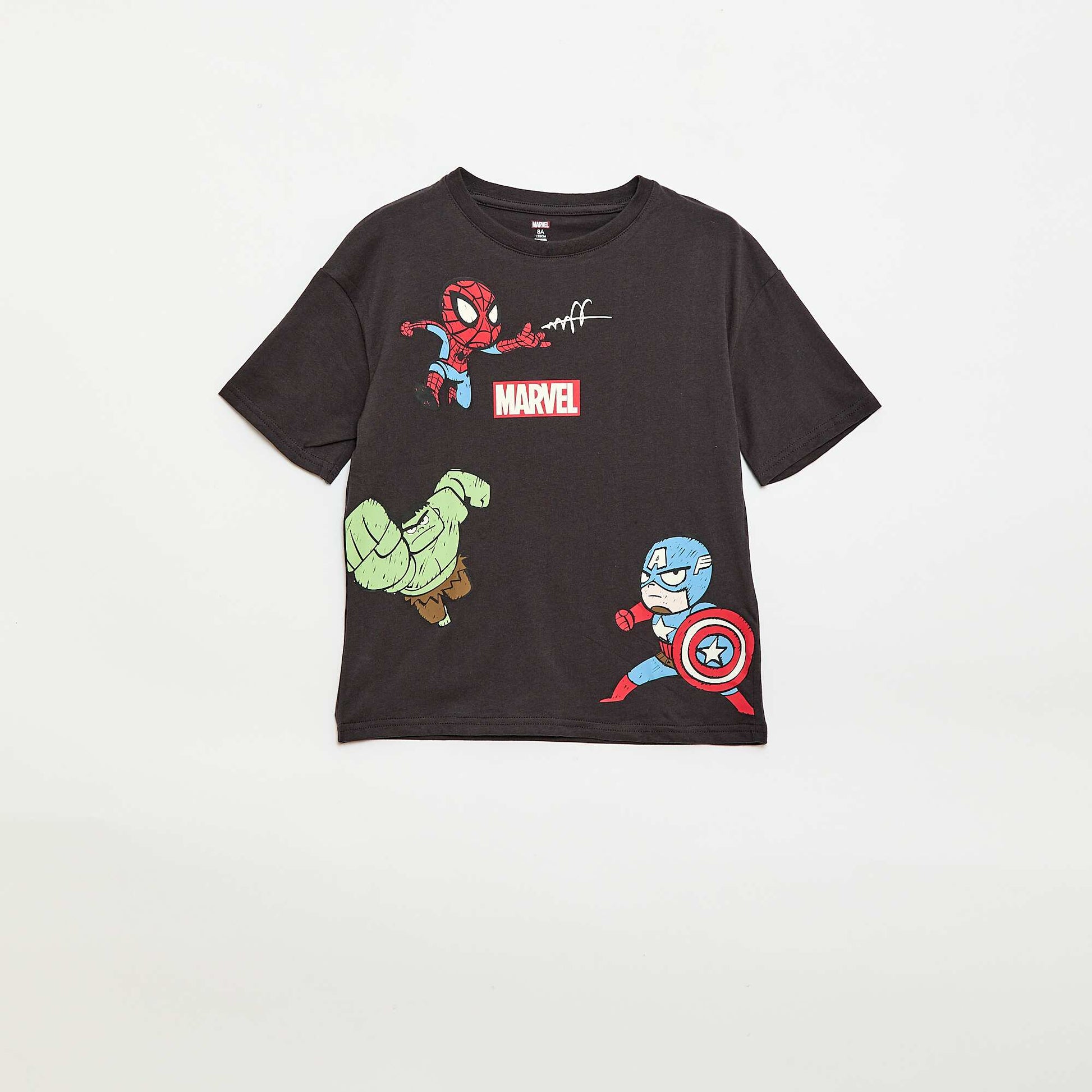 T-shirt à manches courtes 'Marvel' 'Avengers' NOIR