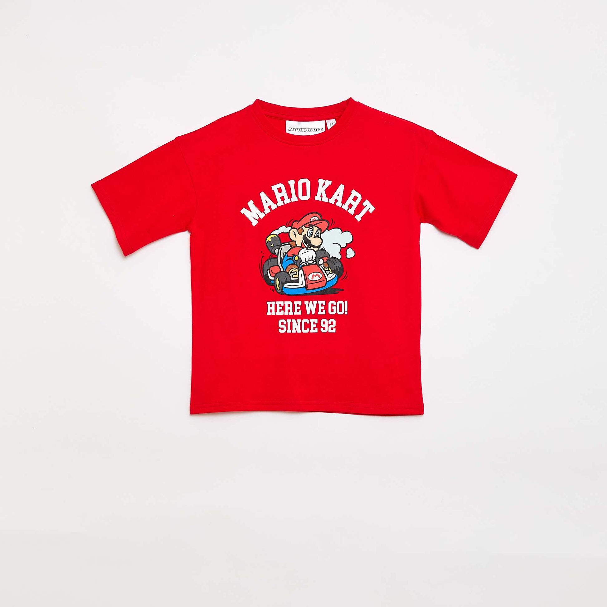 T-shirt 'Nintendo' 'Mario' en coton uni ROUGE