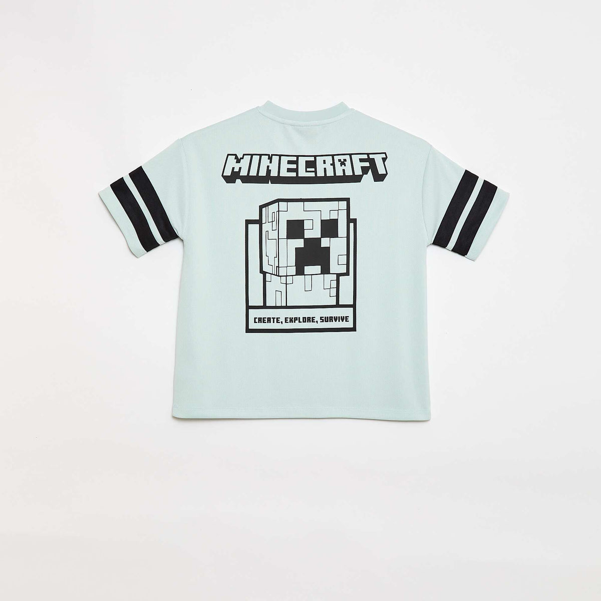 Tee-shirt de sport fluide 'Minecraft' à manches courtes BLEU