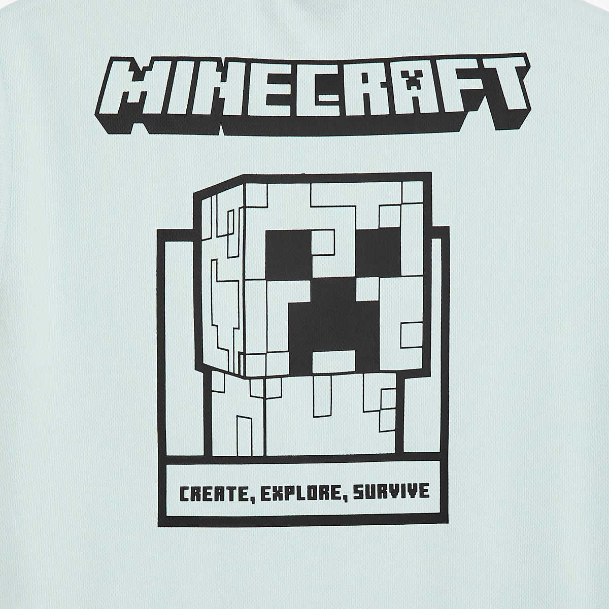 Tee-shirt de sport fluide 'Minecraft' à manches courtes BLEU