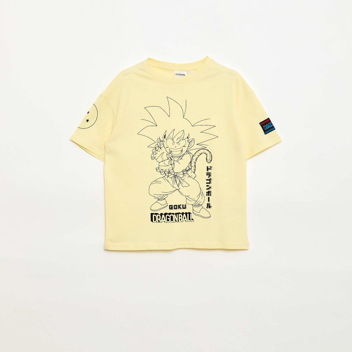T-shirt à manches courtes imprimé 'Dragon ball Z' JAUNE