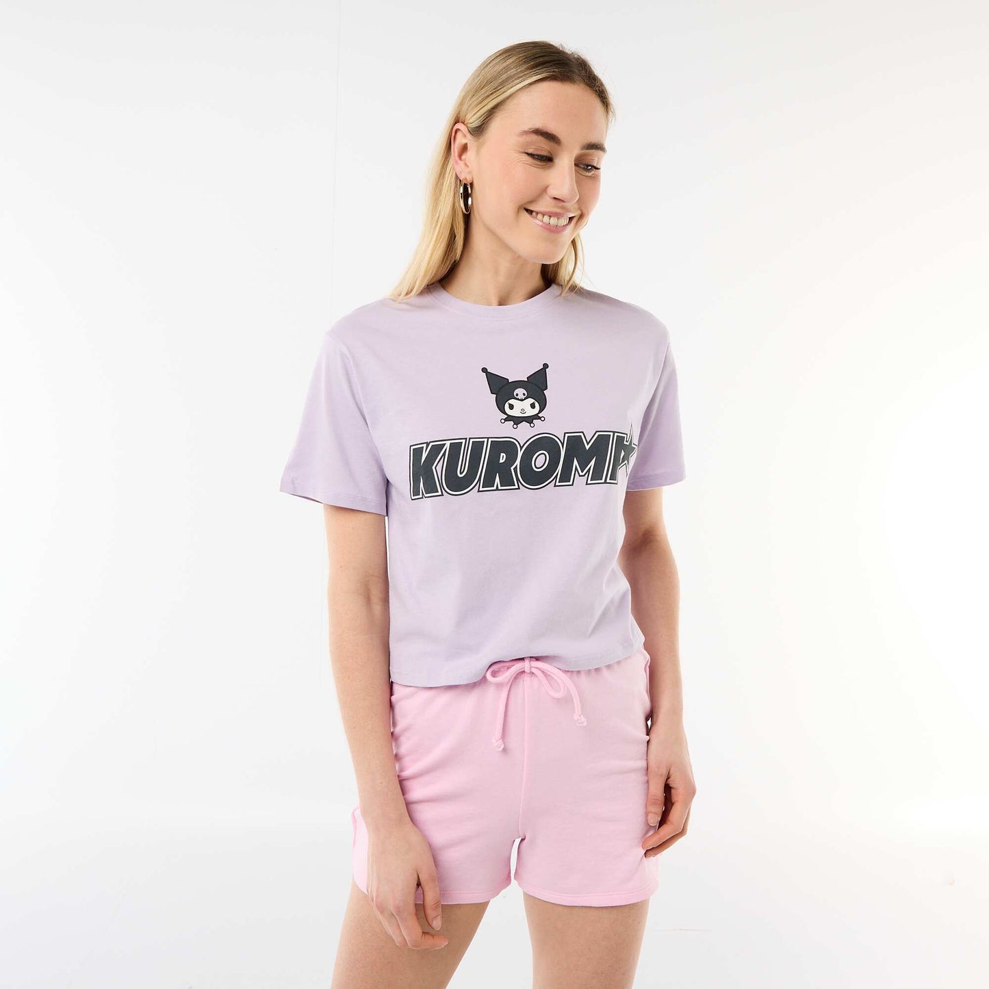 T-shirt imprimé 'Kuromi' à manches courtes ROSE