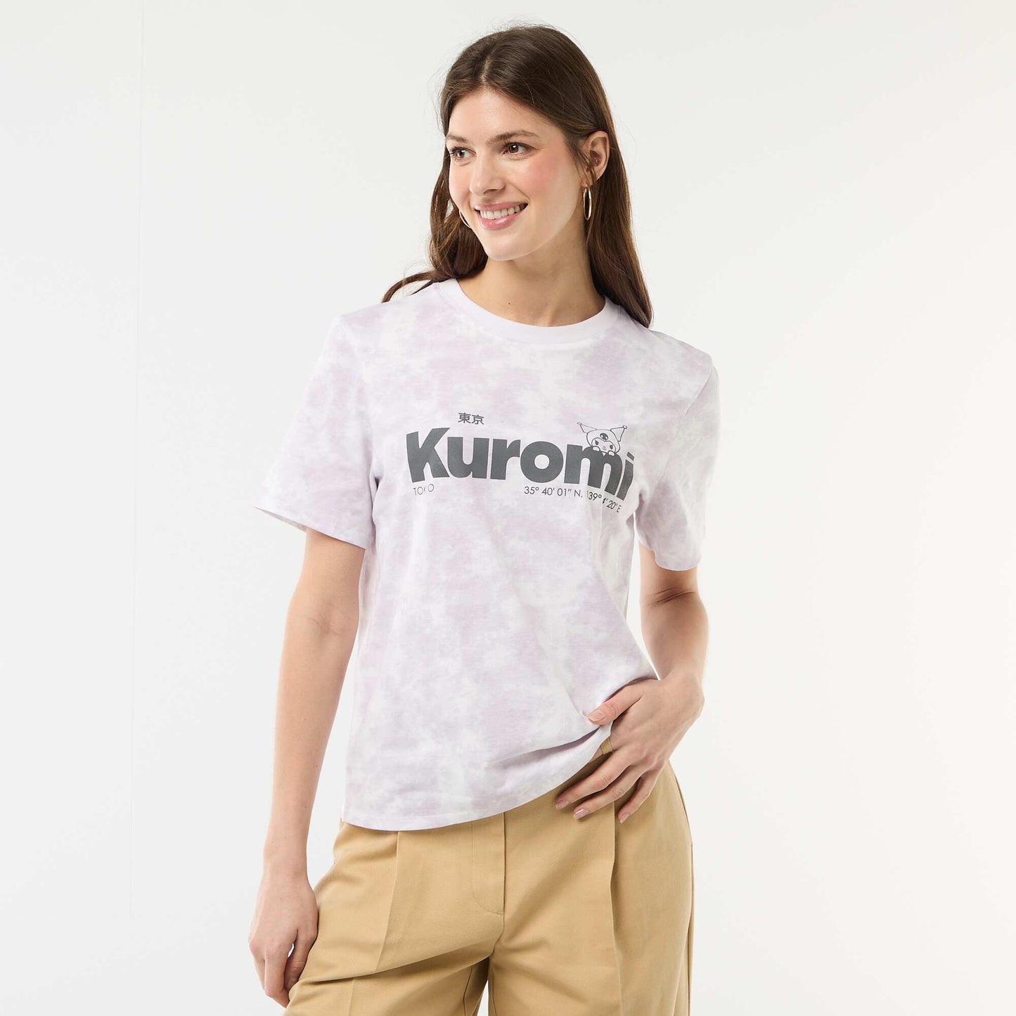 T-shirt imprimé 'Kuromi' à manches courtes ROSE