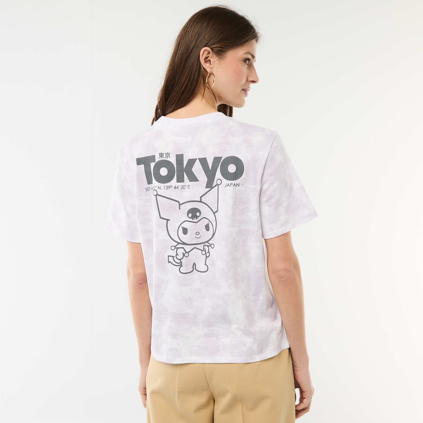 T-shirt imprimé 'Kuromi' à manches courtes ROSE