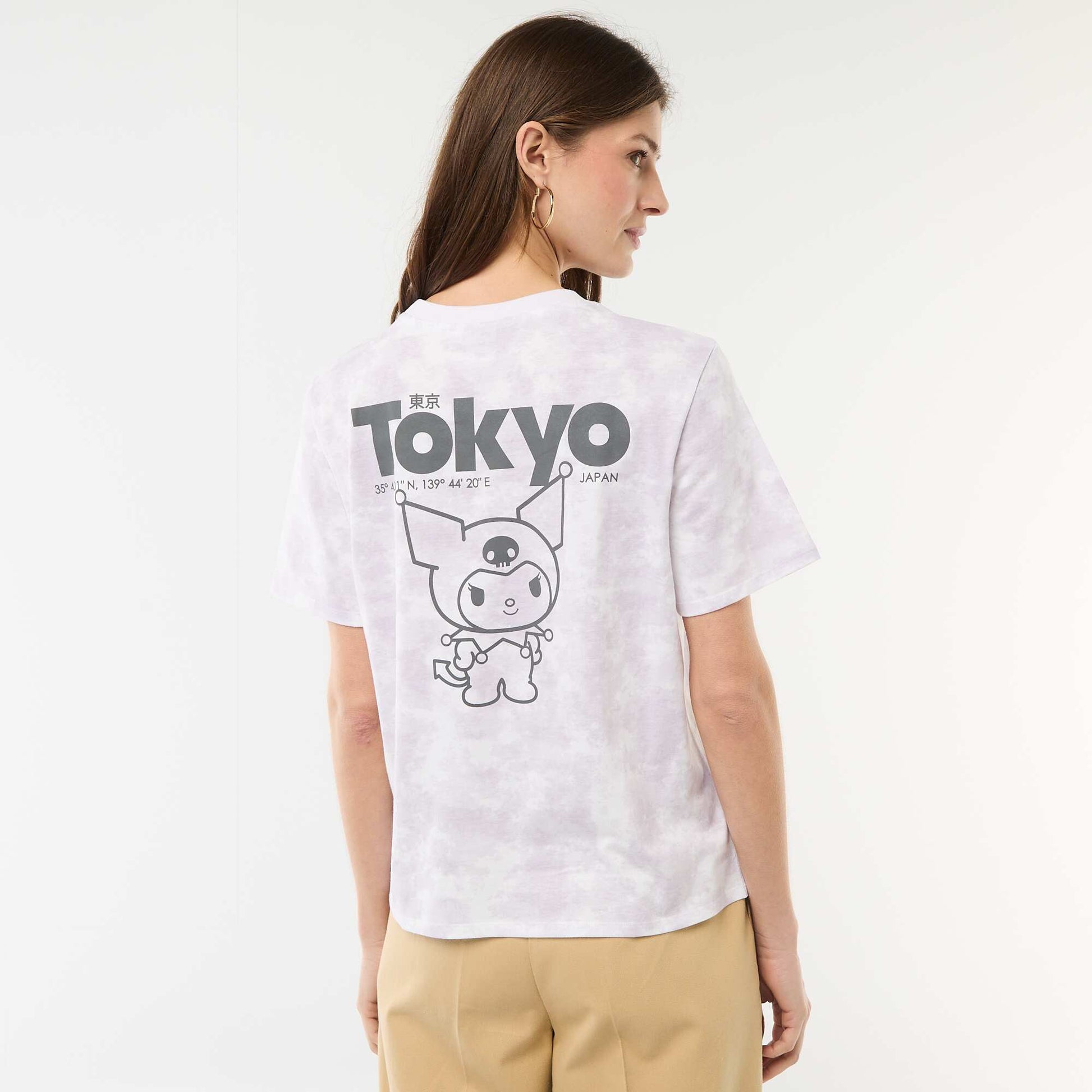 T-shirt imprimé 'Kuromi' à manches courtes ROSE