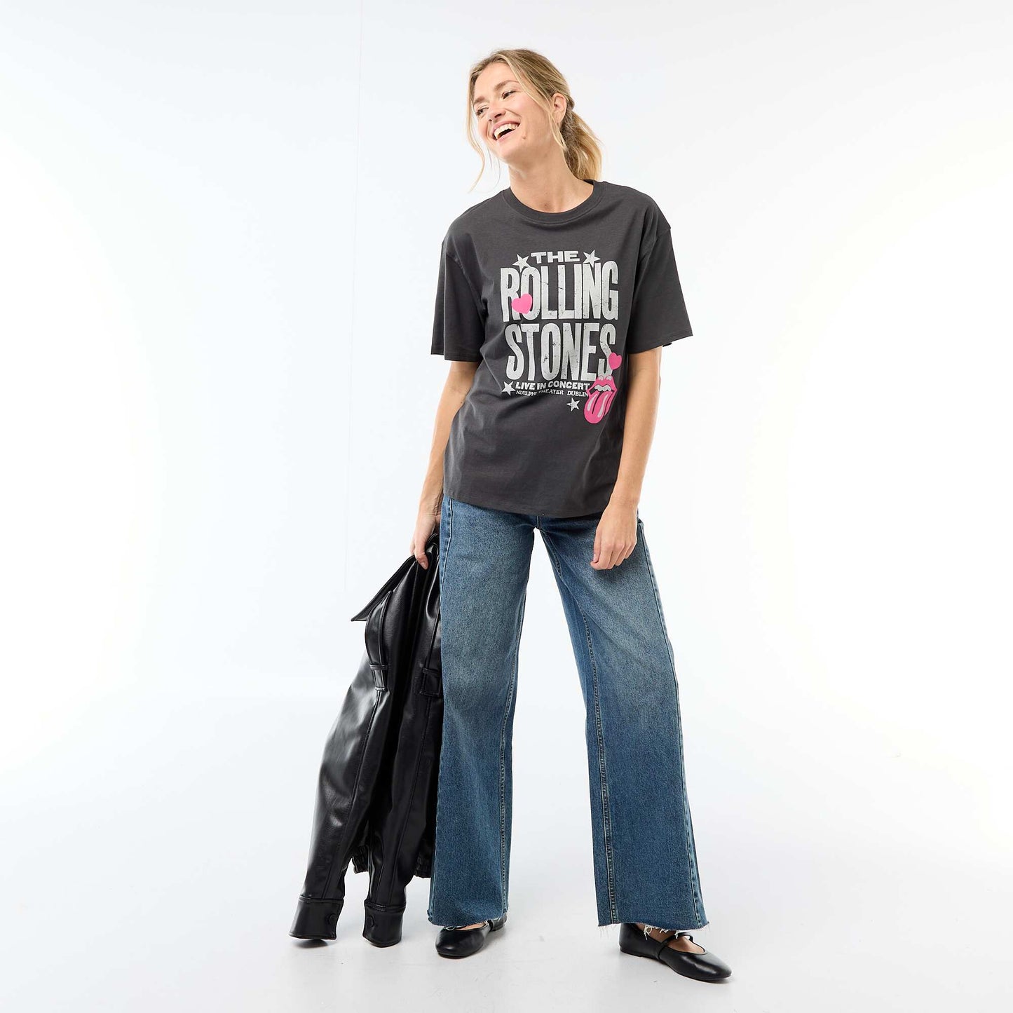 Tee-shirt 'The Rolling Stones' NOIR