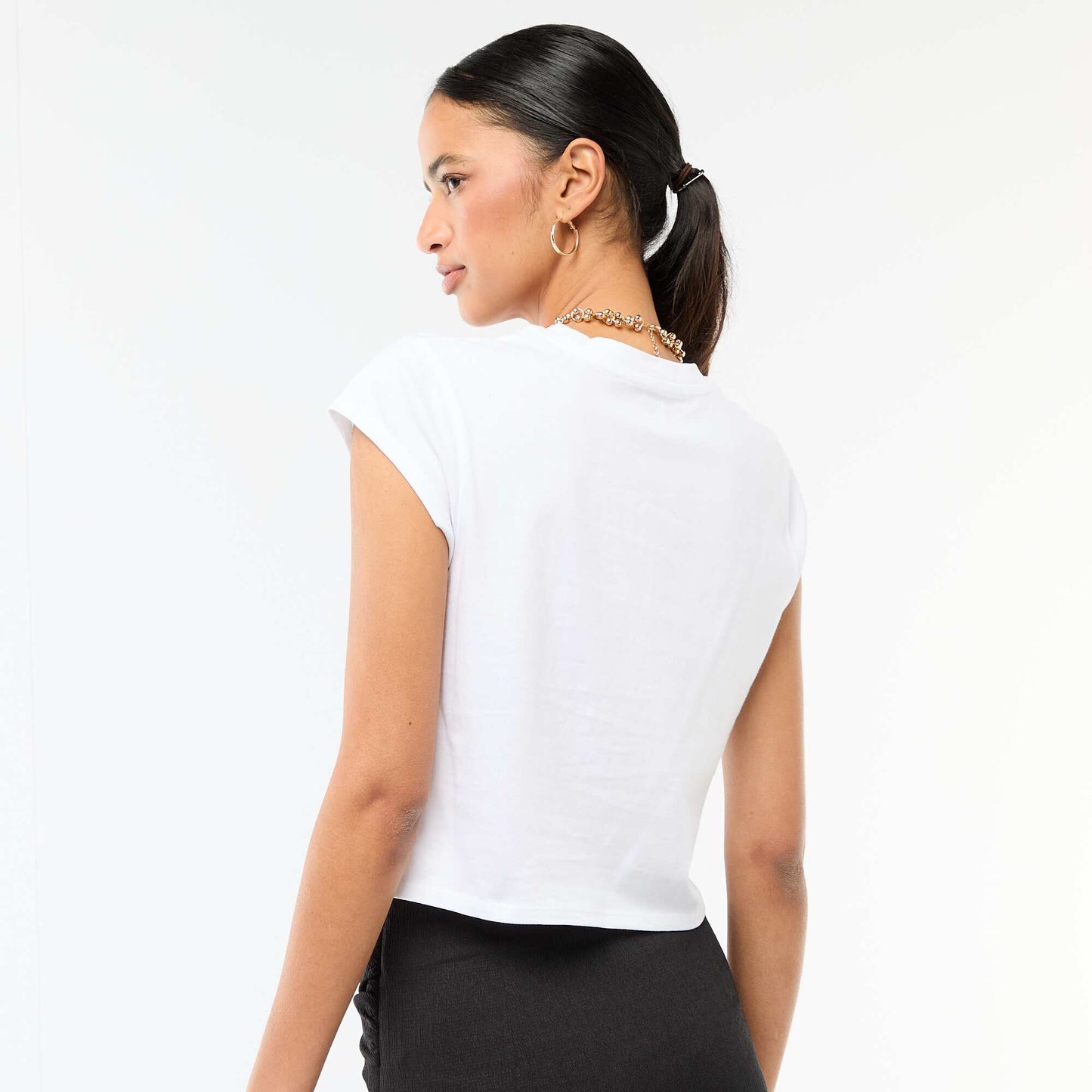Tee-shirt 'Minnie' cropped 'Disney' BLANC
