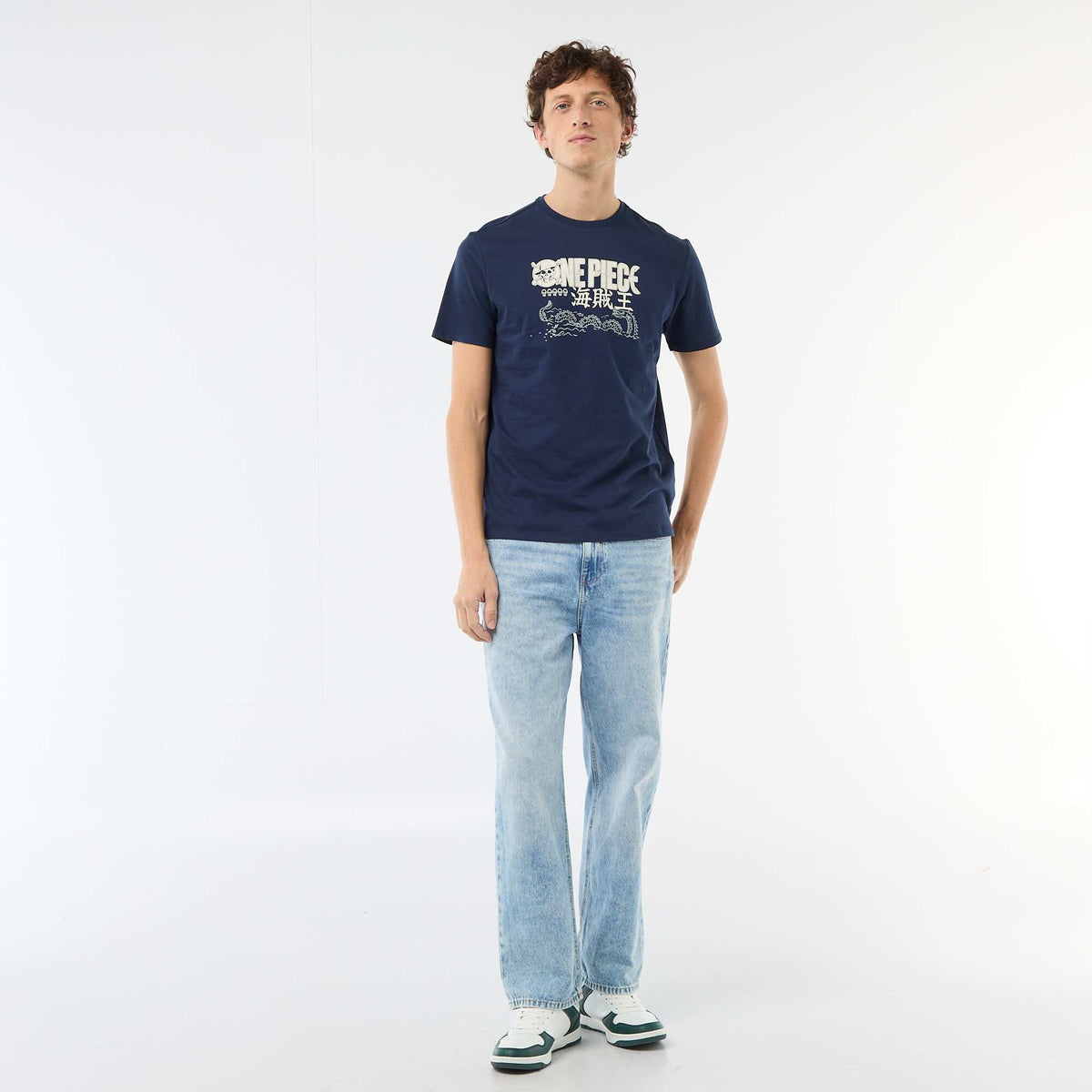 T-shirt imprimé 'One piece' BLEU MARINE