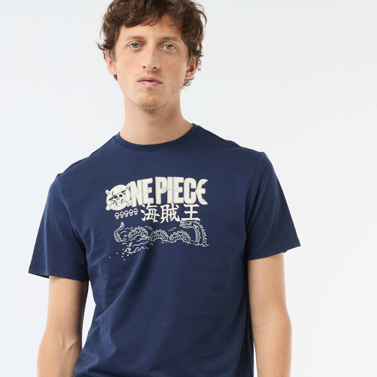 T-shirt imprimé 'One piece' BLEU MARINE