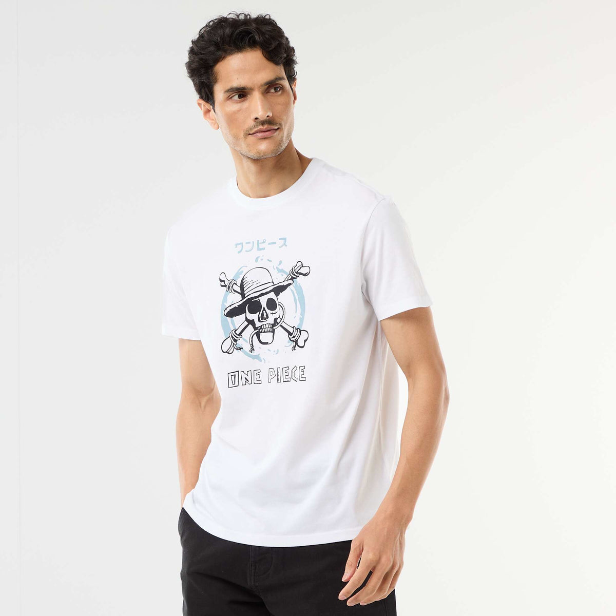 T-shirt 'One Piece' à manches courtes BLANC