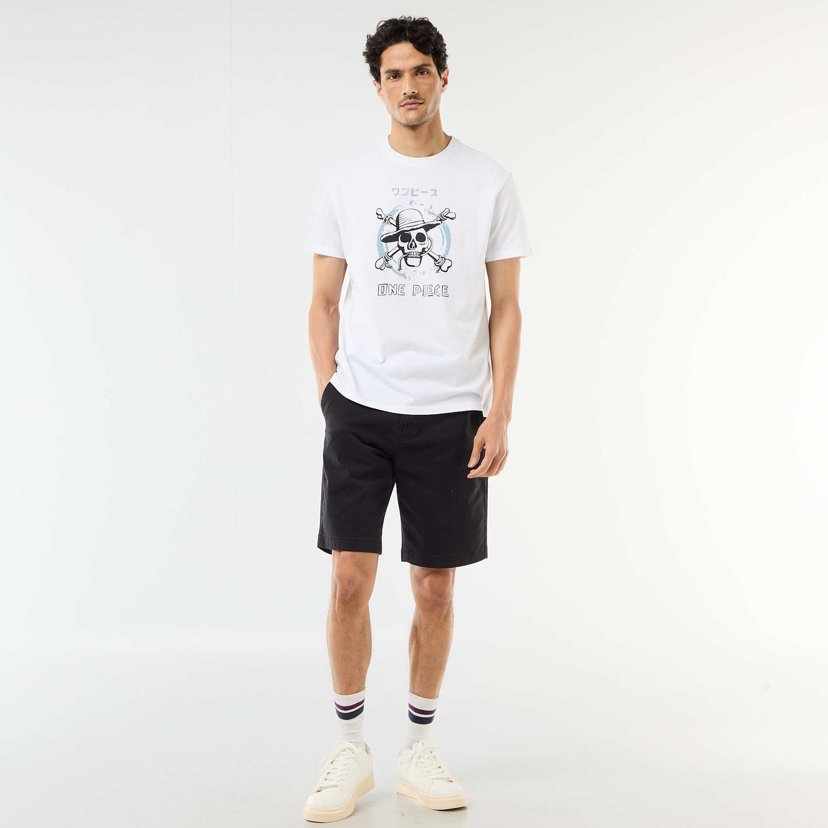 T-shirt 'One Piece' à manches courtes BLANC