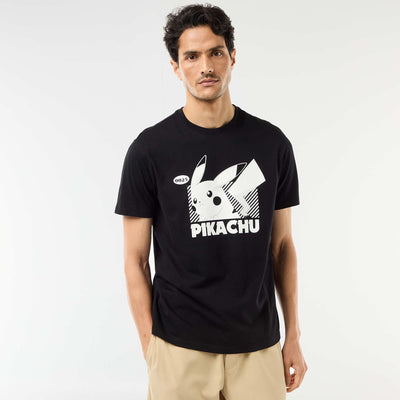 T-shirt 'Pokemon' 'Pikachu' à manches courtes NOIR