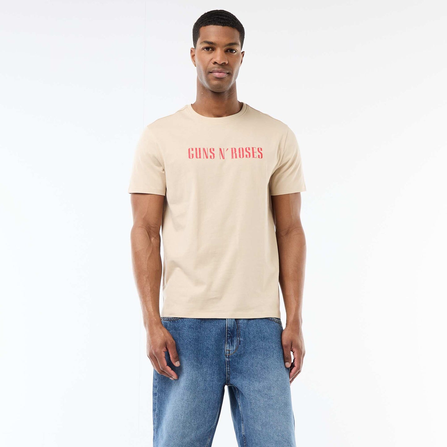 T-shirt à manches courtes 'Guns N' Roses' BEIGE